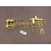 1450-3 -HO Caboose end railing assembly, ladders, brake stand, (no wheel), w/ curved top ladder, 1"W x 1-1/2 to ladder top - Pkg. 2